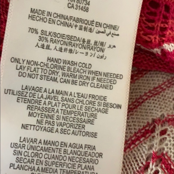 BCBG crochet beach coverup 70% silk - Picture 5 of 5